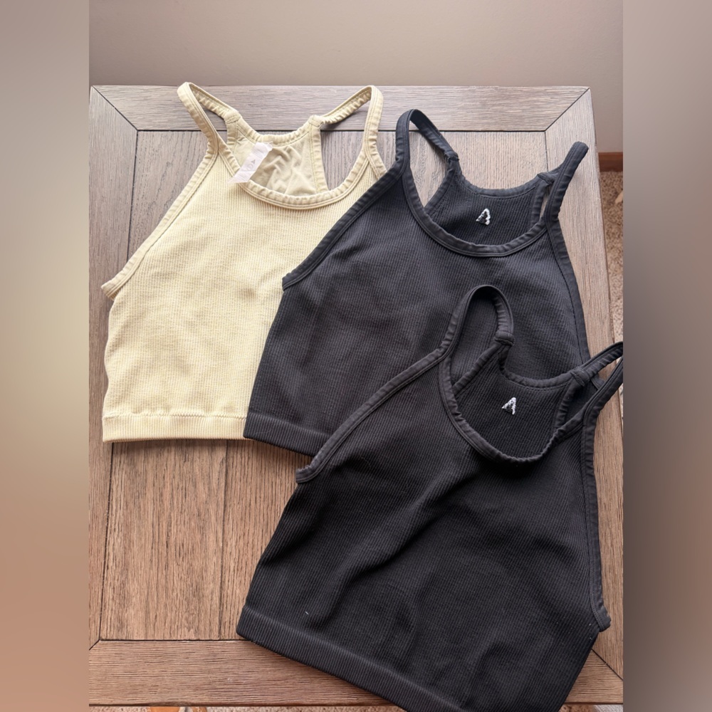 Balance Athletica Ribbed Tank in Light Tan
